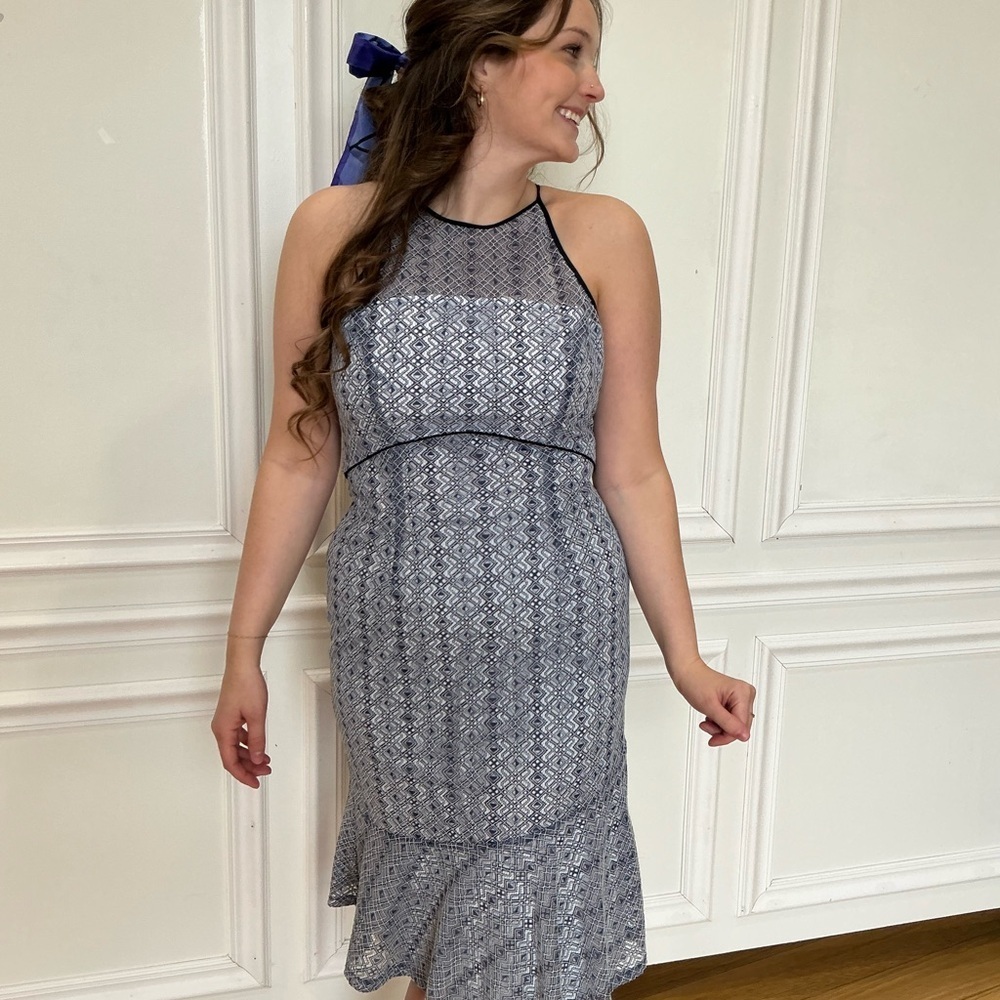 Antonio Melani navy blue/white amazing dress! - Picture 2 of 9